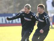 5 February 2007; Grant McCann and Peter Thompson, Northern Ireland, during squad training. Newforge Country Club, Belfast, Co. Antrim. Picture Credit: Oliver McVeigh / SPORTSFILE