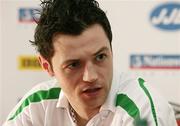 5 February 2007; Ivan Sproule, Northern Ireland, during a press conference ahead of their International Friendly against Wales. Hilton Hotel, Belfast, Co. Antrim. Picture Credit: Oliver McVeigh / SPORTSFILE