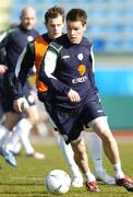 6 February 2007; Republic of Ireland's Steve Finnan in action against Anthony Stokes during squad training. Serravalle Stadium, San Marino. Picture Credit: Brian Lawless / SPORTSFILE