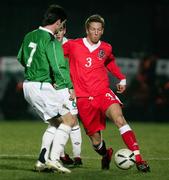 6 February 2007; Danny Collins, Wales, in action against Keith Gillespie, Northern Ireland. International friendly, Northern Ireland v Wales, Windsor Park, Belfast, Co. Antrim. Picture Credit: Oliver McVeigh / SPORTSFILE *** Local Caption ***