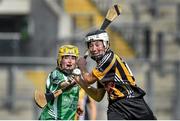 14 September 2014; Claire Aylward, Kilkenny, in action against Deborah Murphy, Limerick. All Ireland Intermediate Camogie Championship Final, Kilkenny v Limerick, Croke Park, Dublin. Picture credit: Ramsey Cardy / SPORTSFILE