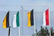 14 September 2014; A view of the flags of the competing counties on finals day. Liberty Insurance All Ireland Senior Camogie Championship Final, Kilkenny v Cork, Croke Park, Dublin. Picture credit: Ramsey Cardy / SPORTSFILE