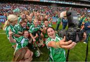 14 September 2014; Sile Moynihan, Limerick, celebrates with team-mates after the game. All Ireland Intermediate Camogie Championship Final, Kilkenny v Limerick, Croke Park, Dublin. Photo by Sportsfile