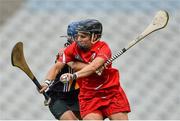 14 September 2014; Aoife Murray, Cork, in action against Michelle Quilty, Kilkenny. Liberty Insurance All Ireland Senior Camogie Championship Final, Kilkenny v Cork, Croke Park, Dublin. Picture credit: Ramsey Cardy / SPORTSFILE