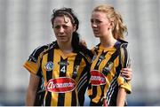 14 September 2014; Dejected Kilkenny players Therese Muldowney, left, and Stacey Quirke after the game. All Ireland Intermediate Camogie Championship Final, Kilkenny v Limerick, Croke Park, Dublin. Picture credit: Ramsey Cardy / SPORTSFILE