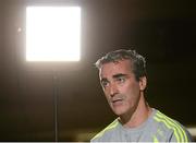 15 September 2014; Donegal manager Jim McGuinness during a squad training and press day ahead of the All-Ireland Senior Football Final. MacCumhaill Park, Ballybofey, Co. Donegal. Picture credit: Oliver McVeigh / SPORTSFILE