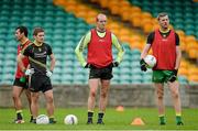 15 September 2014; Donegal's Darach O'Connor, Neil Gallagher and Christy Toye during a squad training and press day ahead of the All-Ireland Senior Football Final. MacCumhaill Park, Ballybofey, Co. Donegal. Picture credit: Oliver McVeigh / SPORTSFILE