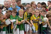 15 September 2014; Young Kerry supporters wait to get autographs after a squad training and press day ahead of the All-Ireland Senior Football Final. Fitzgerald Stadium, Killarney, Co. Kerry. Picture credit: Brendan Moran / SPORTSFILE