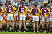 28 July 2007; Members of the Wexford team stand for the team photograph before the game. Guinness All-Ireland Senior Hurling Championship Quarter-Final, Wexford v Tipperary, Croke Park, Dublin. Picture credit; Brendan Moran / SPORTSFILE