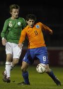 7 February 2007; Nick Kuiper, Holland, in action against James Berrett, Republic of Ireland. Under 18's International, Republic of Ireland v Holland, Richmond Park, Dublin. Picture Credit: Pat Murphy / SPORTSFILE
