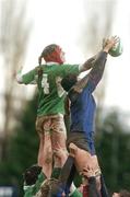 10 February 2007; Caroline Mahon, Ireland, wins possession in the line-out against Maud Camatta, France. Women's Six Nations Rugby, Ireland v France, Templeville Road, Dublin. Picture Credit: Pat Murphy / SPORTSFILE