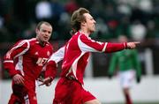 10 February 2007; Wesley Boyle, Portadown, celebrates after scoring the first goal. Irish Cup, Glentoran v Portadown, The Oval, Belfast, Co. Antrim. Picture Credit: Oliver McVeigh / SPORTSFILE