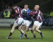 10 February 2007; Chris Conway, Laois, in action against Damien Burke, left, and Darren Mullahy, Galway. Allianz National Football League, Division 1B, Round 2, Laois v Galway, O'Moore Park, Portlaoise, Co. Laois. Picture Credit: Pat Murphy / SPORTSFILE