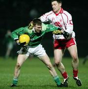 10 February 2007; Shane Goan, Fermanagh, in action against Enda McGinley, Tyrone. Allianz National Football League, Division 1A, Round 2, Tyrone v Fermanagh, Healy Park, Omagh, Co. Tyrone. Picture Credit: Oliver McVeigh / SPORTSFILE