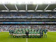 11 February 2007; The Ireland team stand for a team photograph before the game in front of the Cusack Stand. RBS Six Nations Rugby Championship, Ireland v France, Croke Park, Dublin. Picture Credit: Brendan Moran / SPORTSFILE