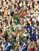 11 February 2007; Donncha O'Callaghan, Ireland, wins possession in the line-out against Pascal Pape, France. RBS Six Nations Rugby Championship, Ireland v France, Croke Park, Dublin. Picture Credit: Matt Browne / SPORTSFILE