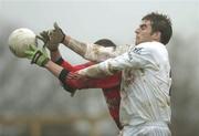 11 February 2007; Willie Heffernan, Kildare, in action against Peter Turley, Down. Allianz National Football League, Division 1B, Round 2, Down v Kildare, St. Patricks Park, Newcastle, Co. Down. Picture credit: Brian Lawless / SPORTSFILE