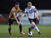15 September 2014; Daryl Horgan, Dundalk, in action against Ryan Brennan, Shamrock Rovers. FAI Ford Cup Quarter-Final Replay, Dundalk v Shamrock Rovers. Oriel Park, Dundalk, Co. Louth. Photo by Sportsfile