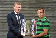 16 September 2014; Shamrock Rovers manager Pat Fenlon, right, and Dundalk manager Stephen Kenny during a media day ahead of their EA Sports Cup Final on Saturday. FAI Headquarters, Abbotstown, Dublin. Picture credit: David Maher / SPORTSFILE