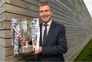 16 September 2014; Dundalk manager Stephen Kenny during a media day ahead of their EA Sports Cup Final on Saturday. FAI Headquarters, Abbotstown, Dublin. Picture credit: David Maher / SPORTSFILE