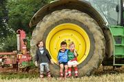17 September 2014; In attendance at the launch of SuperValu’s ‘All Star’ line up for the National Ploughing Championships are, from left, ‘Mini Paul Galvin’ - Rocco Kelly, age 4, ‘Mini Bernard Brogan’ - Harley Smith, age 4, and ‘Mini Aidan O’Shea’ - Noah Lynch, age 2.  SuperValu is building an entire village to showcase its commitment to growing local communities and plans to celebrate the very best fresh food available from its good food family of over 600 Irish, Signature Tastes and Food Academy producers over the three day event.  SuperValu’s sourcing policy reflects a real commitment to buy from local producers and local farmers whenever possible, making SuperValu the number one retail supporter of the Irish food industry. Picture credit: Matt Browne / SPORTSFILE