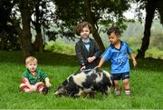 17 September 2014; In attendance at the launch of SuperValu’s ‘All Star’ line up for the National Ploughing Championships are, from left, ‘Mini Aidan O’Shea’ - Noah Lynch, age 2, ‘Mini Paul Galvin’ - Rocco Kelly, age 4, and ‘Mini Bernard Brogan’ - Harley Smith, age 4.  SuperValu is building an entire village to showcase its commitment to growing local communities and plans to celebrate the very best fresh food available from its good food family of over 600 Irish, Signature Tastes and Food Academy producers over the three day event.  SuperValu’s sourcing policy reflects a real commitment to buy from local producers and local farmers whenever possible, making SuperValu the number one retail supporter of the Irish food industry. Picture credit: Matt Browne / SPORTSFILE