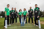 17 September 2014; Irish cricket has been given a multi-million Euro boost thanks to a 10-year sponsorship deal with Indian conglomerate Shanpoorji Pallonji Group. The multinational Indian conglomerate is investing in the future of Irish cricket and will take up naming rights for Cricket Ireland Academy which will now be known as &quot;Shapoorji Pallonji Cricket Ireland Academy&quot;. In addition to holding the naming rights to the Cricket Ireland Academy, Shapoorji Pallonji will also become an official partner of Cricket Ireland. Pictured at the announcement are Cricket Ireland Academy players, from left, Colin Currie, Lorcan Tucker, Jack Tector, Fiona Gill, Elena Tice, Ben White and Fiachra Tucker. The Pavilion, Trinity College, Dublin. Picture credit: David Maher / SPORTSFILE