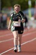 18 September 2014; Team Ireland's Philomena Doherty, from Castlefin, Co. Donegal, who won a Silver Medal in the 100m walk event at the Den UYT Sports Centre. 2014 Special Olympics European Games, Antwerp, Belgium. Picture credit: Ray McManus / SPORTSFILE