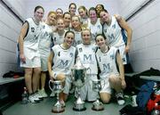 28 January 2007; Team Montenotte Hotel Cork with the 3 cups won by their club over the weekend, the Women's Under18, Under 20 and Superleague Finals. Women's Superleague National Cup Final, UL Aughinish, Limerick v Team Montenotte Hotel Cork, National Basketball Arena, Tallaght, Dublin. Picture credit: Brendan Moran / SPORTSFILE