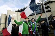 11 February 2007; French supporters outside Croke park before the game. RBS Six Nations Rugby Championship, Ireland v France, Croke Park, Dublin. Picture Credit: Ray McManus / SPORTSFILE