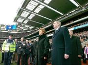 11 February 2007; President Mary McAleese accompanied by Peter Boyle, President of the Irish Rugby Football Union, stands for the Presidential Salute. RBS Six Nations Rugby Championship, Ireland v France, Croke Park, Dublin. Picture Credit: Brendan Moran / SPORTSFILE