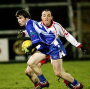 13 February 2007; Dessie Mone, Monaghan, in action against Brian Dooher, Tyrone. McKenna Cup Semi-Final, Tyrone v Monaghan, Kingspan Breffni Park, Co. Cavan. Picture credit: Oliver McVeigh / SPORTSFILE
