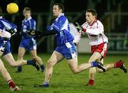 13 February 2007; Vincent Corey, Monaghan, in action against Aiden McCarron, Tyrone. McKenna Cup Semi-Final, Tyrone v Monaghan, Kingspan Breffni Park, Co. Cavan. Picture credit: Oliver McVeigh / SPORTSFILE