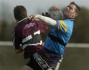 14 February 2007; Shane Lennon, UCD, in action against Gareth Smyth, St. Mary's, Belfast. Ulster Bank Sigerson Cup, First Round, University College Dublin v St. Mary's, Belfast, Belfield, University College Dublin, Dublin. Picture credit: Pat Murphy / SPORTSFILE