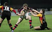 16 February 2007; Andrew Trimble, Ulster, is tackled by Aled Thomas and Ceri Sweeney, Dragons. Magners League, Ulster v Dragons, Ravenhill Park, Belfast Co. Antrim. Picture credit: Oliver McVeigh / SPORTSFILE