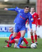 17 February 2007; Rory Hamill, Dungannon Swifts, in action against Barry Johnson, Cliftonville. Carnegie Premier League, Cliftonville v Dungannon Swifts, Solitude, Belfast, Co. Antrim. Picture credit: Russell Pritchard / SPORTSFILE