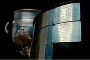 18 September 2014; The names of players of the victorious 2012 Donegal team engraved on the base of the Sam Maguire Cup ahead of the GAA Football All Ireland Senior Championship Final between Kerry and Donegal on Sunday. Croke Park, Dublin. Picture credit: Brendan Moran / SPORTSFILE