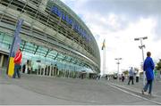 19 September 2014; The hosting of three UEFA EURO 2020 group games and one round of sixteen fixture will take place in the Aviva Stadium, Dublin.   This file picture shows a general view of the Aviva stadium. Combined Provinces Match,  Leinster / Ulster v Munster / Connacht, Aviva Stadium, Lansdowne Road, Dublin. Picture credit: Tomas Greally / SPORTSFILE