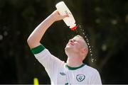 19 September 2014; Team Ireland's captain Wayne O'Callaghan, Vicarstown, Co Cork, and a member of Ballincollig Special Olympics Club, cools down after the 4-0 win over Israel in the final of the seven a side competition at the Het Rooi Sports Centre in Antwerp. 2014 Special Olympics European Games, Antwerp, Belgium. Picture credit: Ray McManus / SPORTSFILE