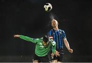 19 September 2014; Alan Byrne, Athlone Town, in action against Dinny Corcoran, Bohemians. SSE Airtricity League Premier Division, Athlone Town v Bohemians. Athlone Town Stadium, Athlone, Co. Westmeath. Picture credit: Matt Browne / SPORTSFILE