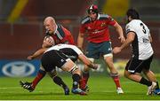 19 September 2014; Paul O'Connell, Munster, supported by team-mate Tommy O'Donnell, in action against Filippo Cristiano, Zebre. Guinness PRO12, Round 3, Munster v Zebre. Thomond Park, Limerick. Picture credit: Diarmuid Greene / SPORTSFILE