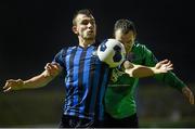 19 September 2014; James O'Brien, Athlone Town, in action against Derek Pender, Bohemians. SSE Airtricity League Premier Division, Athlone Town v Bohemians. Athlone Town Stadium, Athlone, Co. Westmeath. Picture credit: Matt Browne / SPORTSFILE
