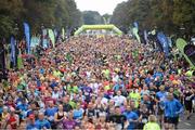20 September 2014; A view of the start of the SSE Airtricity Dublin Race Series Half Marathon. Phoenix Park, Dublin. Picture credit: Pat Murphy / SPORTSFILE
