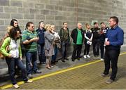 20 September 2014; Dara Ó Cinnéide is the latest to feature on the Bord Gáis Energy Legends Tour Series 2014 when he gave a unique tour of the Croke Park stadium and facilities this week. Pictured is Dara Ó Cinnéide during the tour. Croke Park, Dublin. Photo by Sportsfile