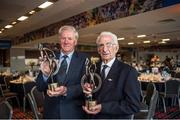 20 September 2014; GAA legends Ned Wheeler, Wexford, left, and Brian Smyth, Meath, who were presented with the first GPA Lifetime Achievement Awards at today’s Former Players Lunch in Croke Park. The awards were the focal point of the annual Former Players gathering, a initiative started by the Players Association with the long-term objective of building county player support network. Croke Park, Dublin. Picture credit: Ray McManus / SPORTSFILE