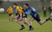 14 February 2007; Tiernan Diamond, DCU, in action against Micheal Herron, UUJ. Sigerson Cup 2nd Round, DCU v UUJ, Dublin City University, Dublin. Picture credit: Brian Lawless / SPORTSFILE
