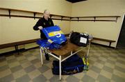18 February 2007; Tipperary kit manager John 'Hotpoint' Hayes prepares the jerseys at the start of another season. Allianz National Hurling League, Division 1B, Round 1, Tipperary v Limerick, McDonagh Park, Nenagh, Co. Tipperary. Picture credit: Ray McManus / SPORTSFILE