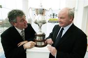 19 February 2007; Cork City manager Damien Richardson, left, and Portadown manager, Ronnie McFall at the launch of the Setanta Sports Cup 2007. Waterfront Hall, Belfast, Co. Antrim. Picture credit: Oliver McVeigh / SPORTSFILE