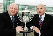 19 February 2007; Linfield manager David Jeffrey and Drogheda United manager Paul Doolin, at the launch of the Setanta Sports Cup 2007. Waterfront Hall, Belfast, Co. Antrim. Picture credit: Oliver McVeigh / SPORTSFILE