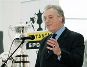 19 February 2007; Howard Wells, Chief Executive, Irish Football Association, speaking at the launch of the Setanta Sports Cup 2007. Waterfront Hall, Belfast, Co. Antrim. Picture credit: Oliver McVeigh / SPORTSFILE